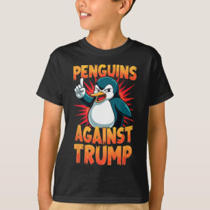 Penguin Flippers Up Resist Funny Penguins Against T-Shirt