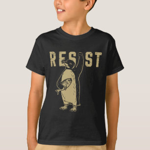 Penguin Flippers Up Resist Funny Penguins Against T-Shirt