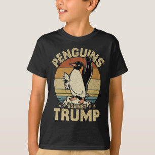 Penguin Flippers Up Resist Funny Penguins Against T-Shirt