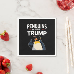 Penguin Flippers Up Resist Penguins Against Trump Napkin