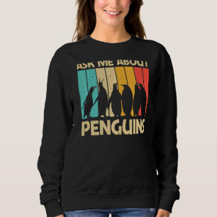 Penguin For Men Women Penguins Bird Animal Retro Sweatshirt