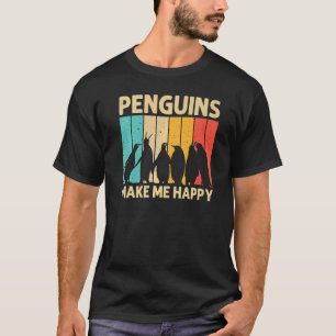 Penguin For Men Women Penguins Bird Animal Retro T-Shirt