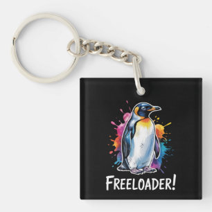 Penguin Freeloader Resist Politics Key Ring
