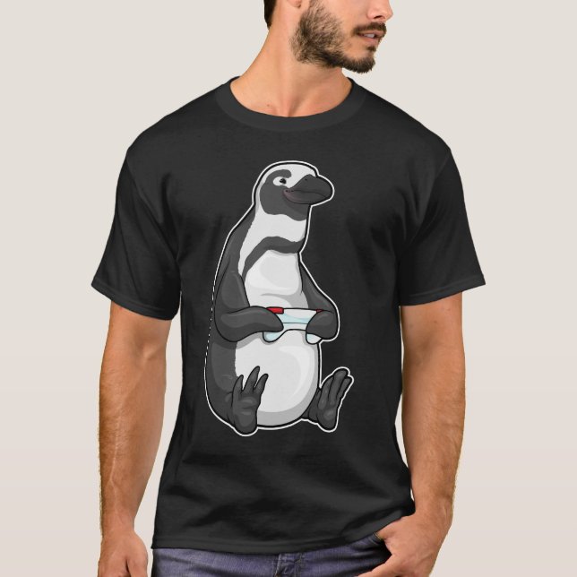 Penguin Gamer Controller T-Shirt (Front)