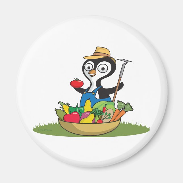 Penguin Gardener Magnet (Front)