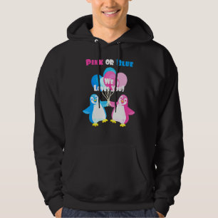 Penguin Gender Reveal Party Pink Or Blue We Love Hoodie