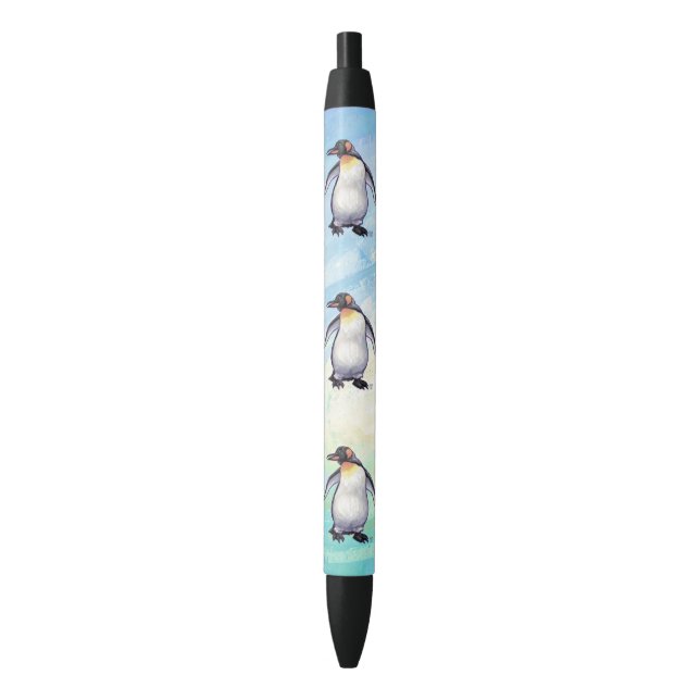Penguin Gifts & Accessories Black Ink Pen (Front Vertical)
