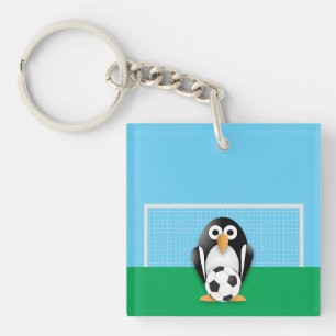 Penguin goalkeeper key ring