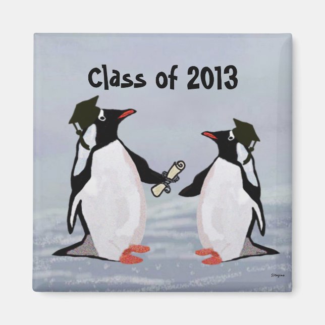 Penguin Graduation Magnets (Front)
