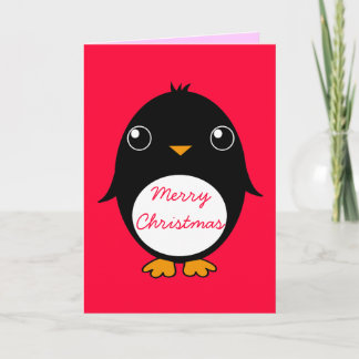 penguin greeting card : Merry Chrismas