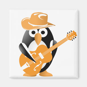 Penguin guitarist magnet