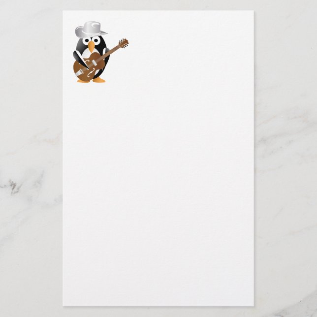 Penguin guitarist stationery (Front)