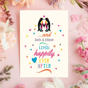Penguin Happily Ever After Wedding Congratulations Card