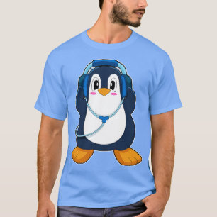 Penguin Headphone Music T-Shirt