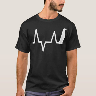 penguin heartbeat funny black cute bird animal lov T-Shirt