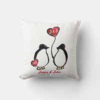 Penguin & hearts wedding