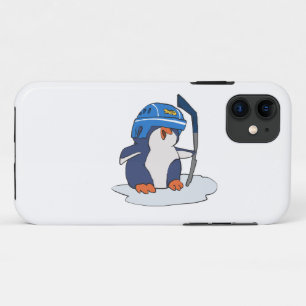 Penguin hockey player   choose background colour Case-Mate iPhone case