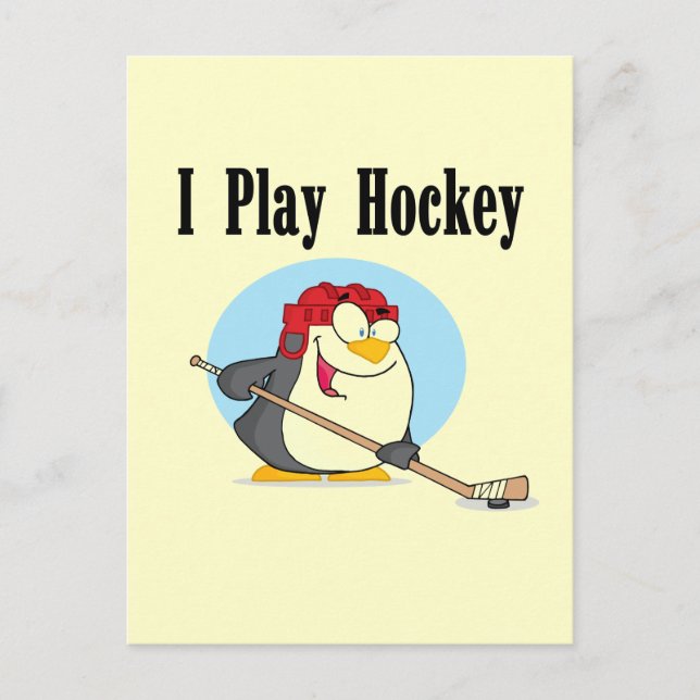 Penguin Hockey Tshirts and Gifts Postcard (Front)