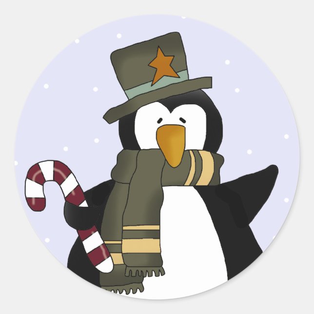 Penguin Holiday Stickers (Front)