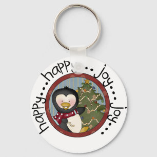 Penguin Holiday T-shirts and Gifts Key Ring
