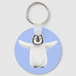 Penguin Hug Key Ring