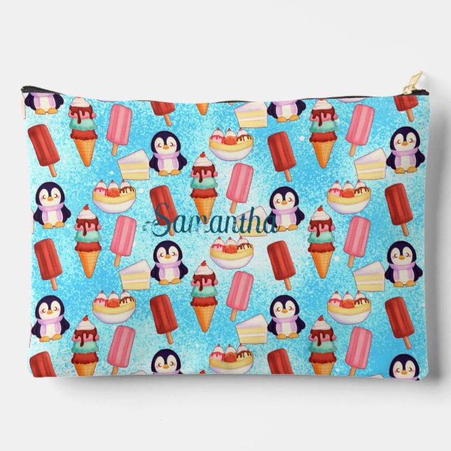 Penguin Ice Cream Sweets Accessory Pouch (Back)