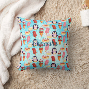 Penguin Ice Cream Sweets Cushion