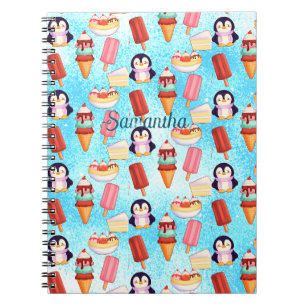 Penguin Ice Cream Sweets Notebook