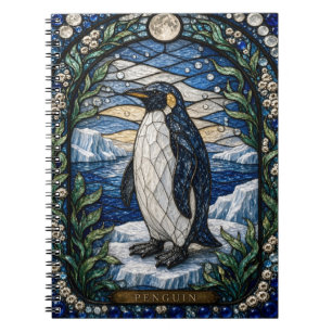Penguin Ice Shelf Illumina Stained Glass Notebook
