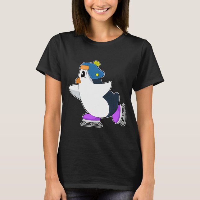 Penguin Ice skating Ice skates T-Shirt (Front)