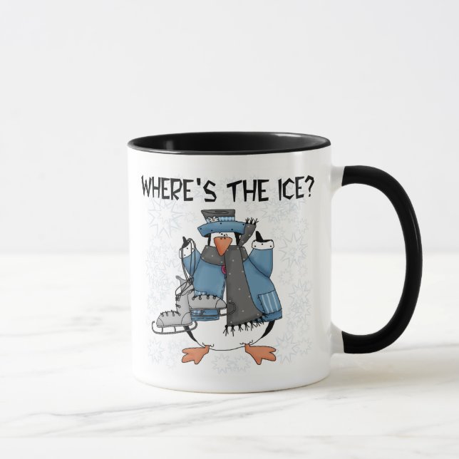Penguin Ice Skating Mug (Right)