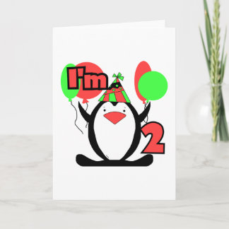 Penguin I'm Two Tshirts and Gifts Card