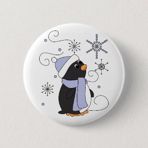 Penguin in Awe 6 Cm Round Badge
