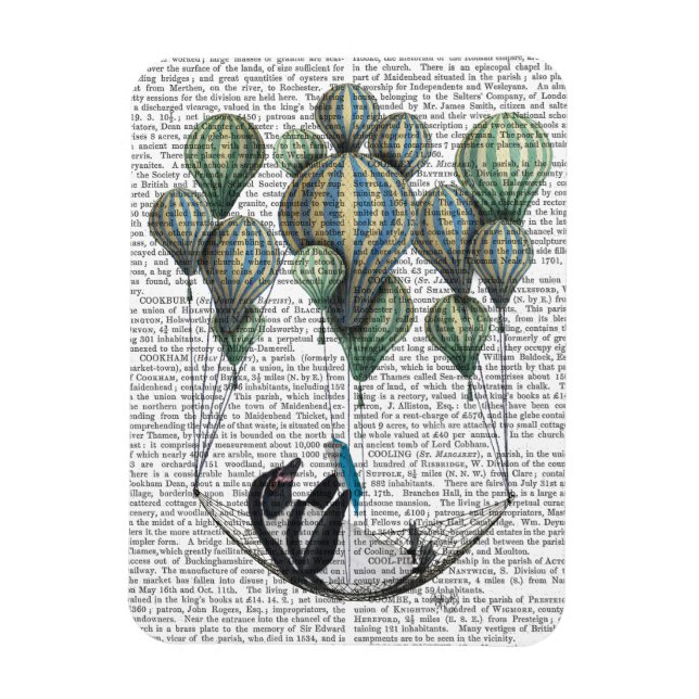 Penguin in Hammock Balloon Magnet (Vertical)