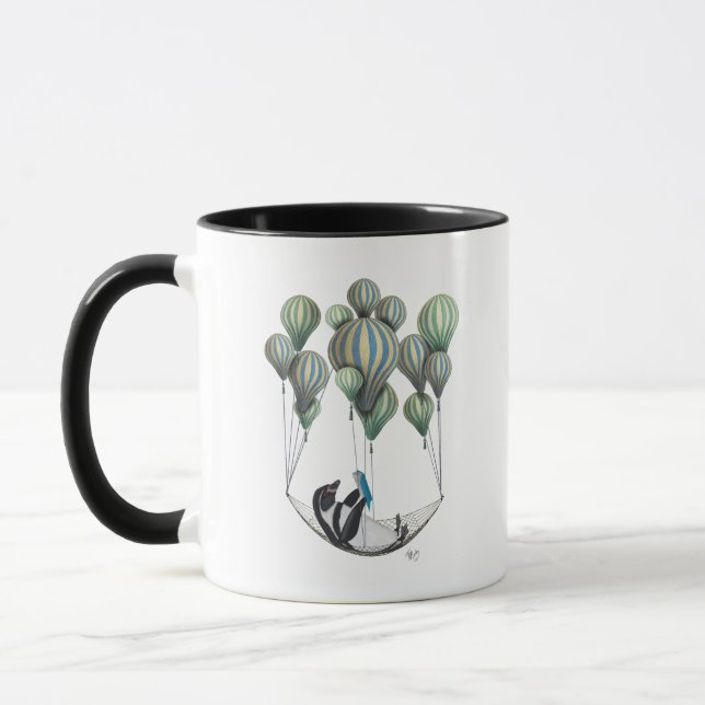 Penguin in Hammock Balloon Mug (Left)
