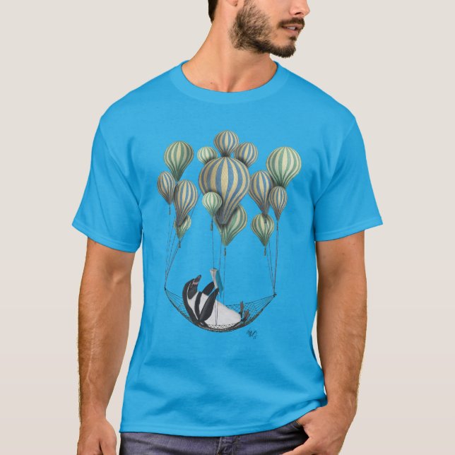 Penguin in Hammock Balloon T-Shirt (Front)