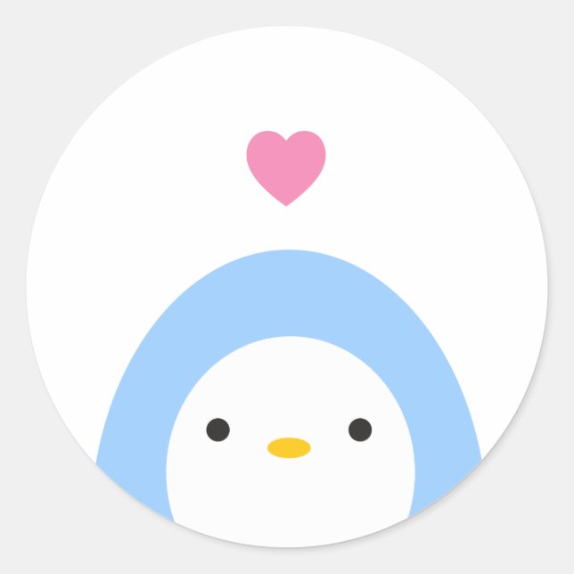 Penguin In Love Sticker (Front)