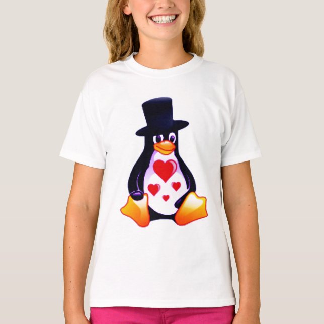 Penguin In Love T-Shirt (Front)