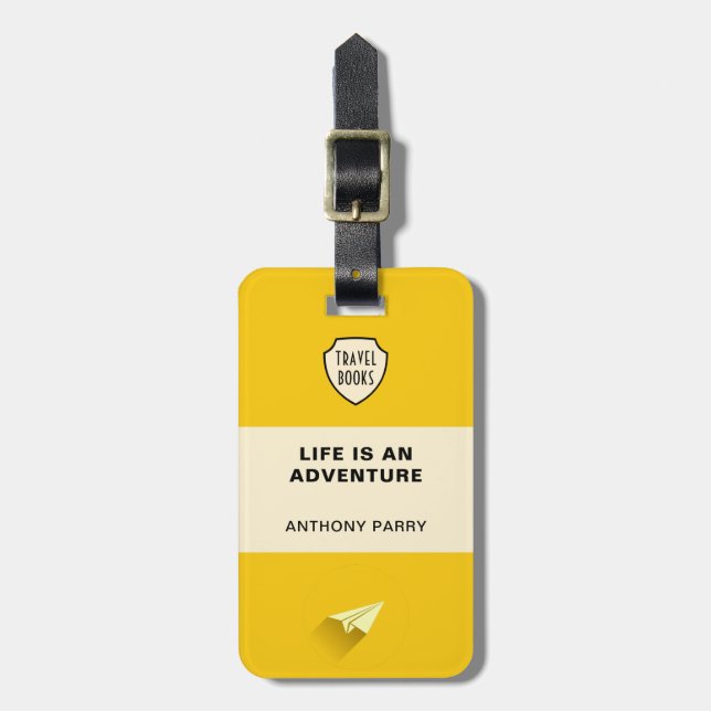 Penguin-inspired Book Cover Luggage Tag (Front Vertical)