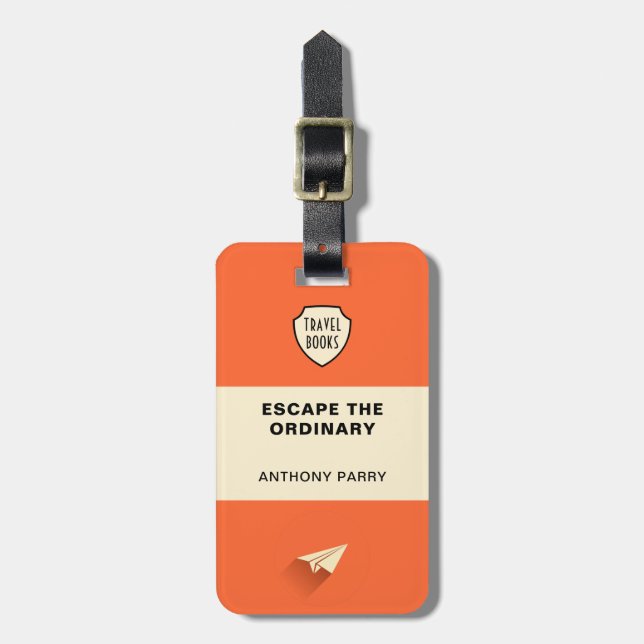 Penguin-inspired Book Cover Luggage Tag (Front Vertical)
