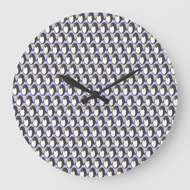 Penguin Invasion Round Clock (Front)