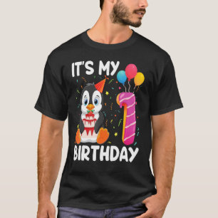 Penguin It S My 1st Birthday 1 Years Old Penguin B T-Shirt
