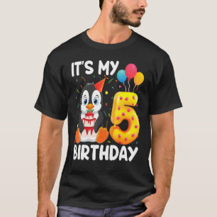 Penguin It S My 5th Birthday 5 Years Old Penguin B T-Shirt