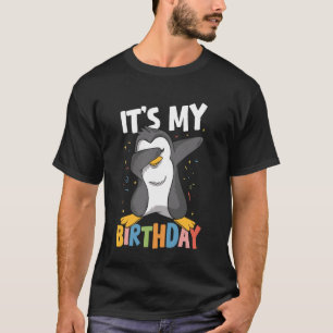 Penguin Kids Birthday Boy Dab It's My Birthday T-Shirt