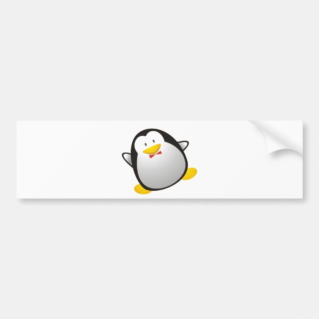 Penguin linux image tux bumper sticker (Front)