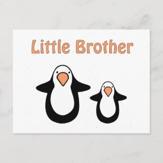 penguin little brother postcard