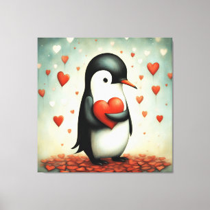Penguin Love 1 Canvas Print