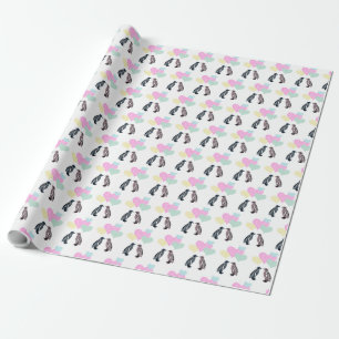 Penguin Love Chakra Heart Romantic Mandala Wrapping Paper