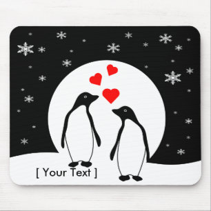 Penguin Love Couple Mousepad