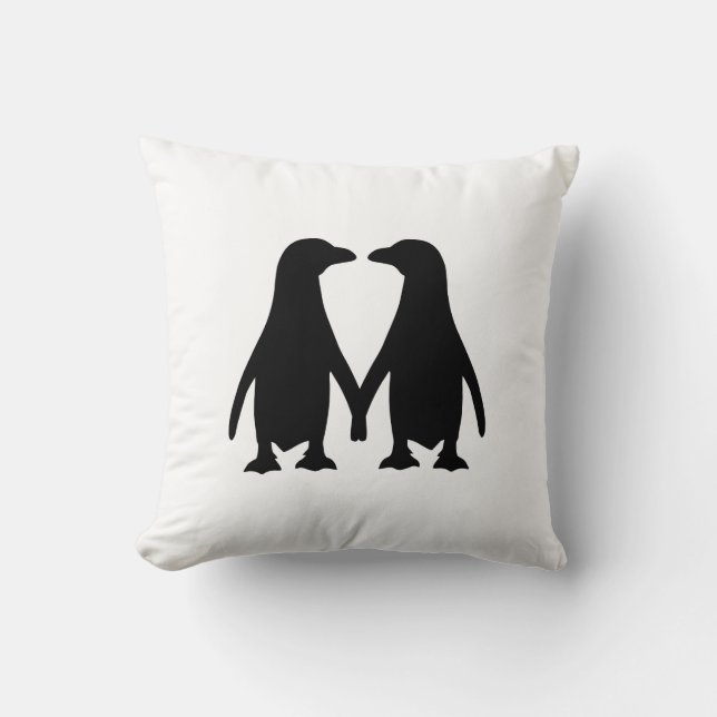 Penguin love cushion (Front)